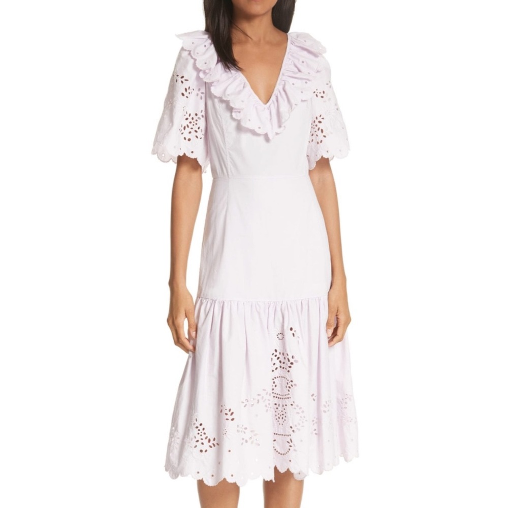 Rebecca Taylor Eyelet Ruffle Dress